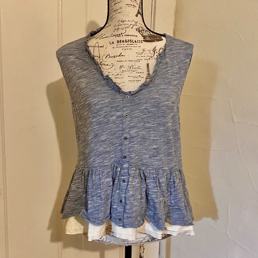 New Anthropologie Pilcro Ruffled Tiered Tank (NWT)